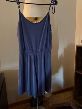 Garage Navy Blue Tie-Strap Romper